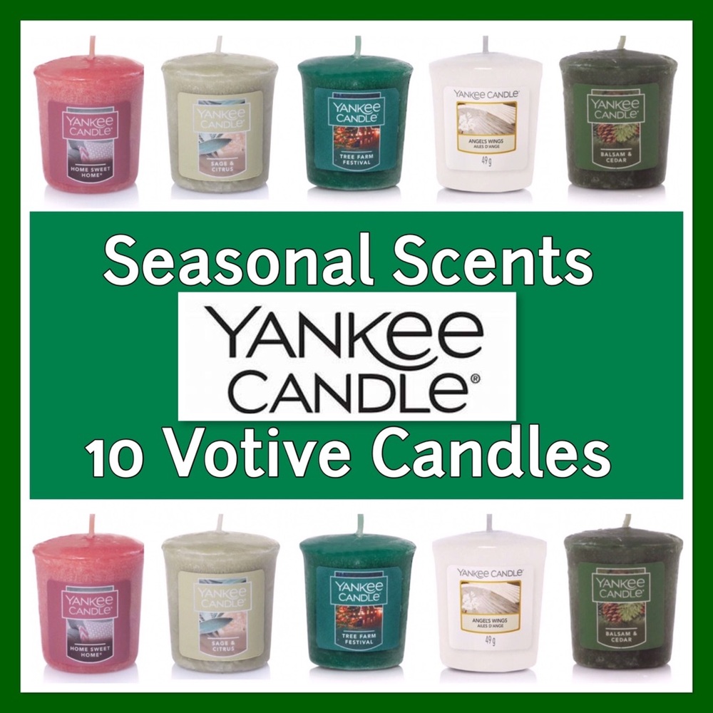 10 Yankee votive sampler Candle Seasonal Scents bundle Mixed Lot
